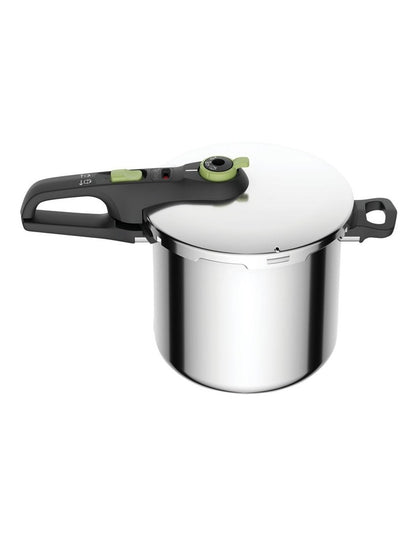 Induction Stainless Steel Pressure Cooker 8L in Silver