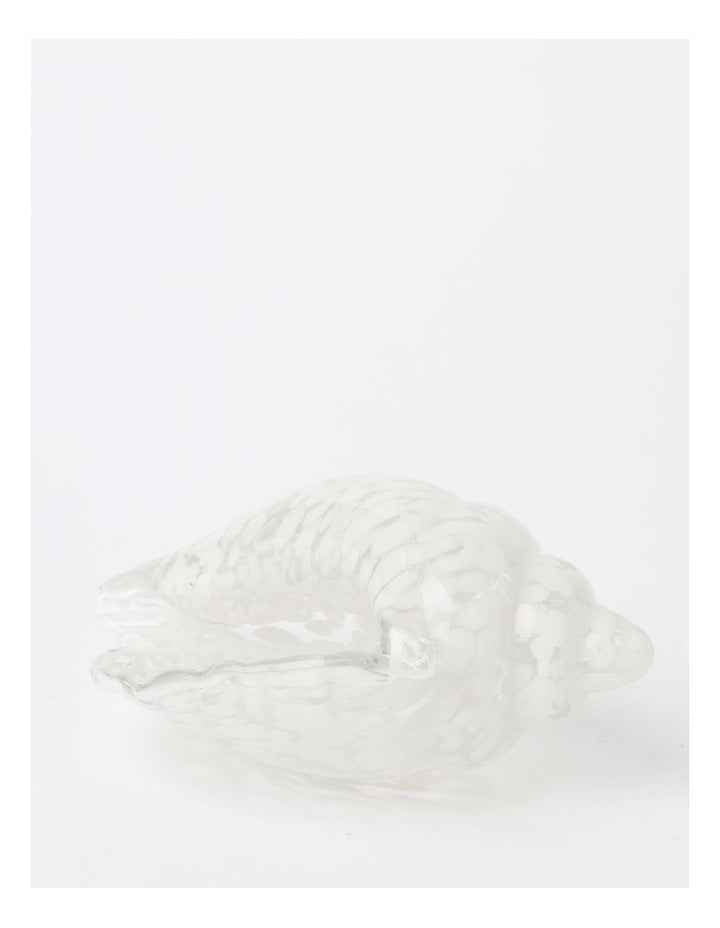 Trinidad Glass Conch Shell Sculpture 13cm in White