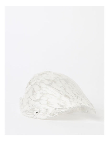 Trinidad Glass Conch Shell Sculpture 13cm in White