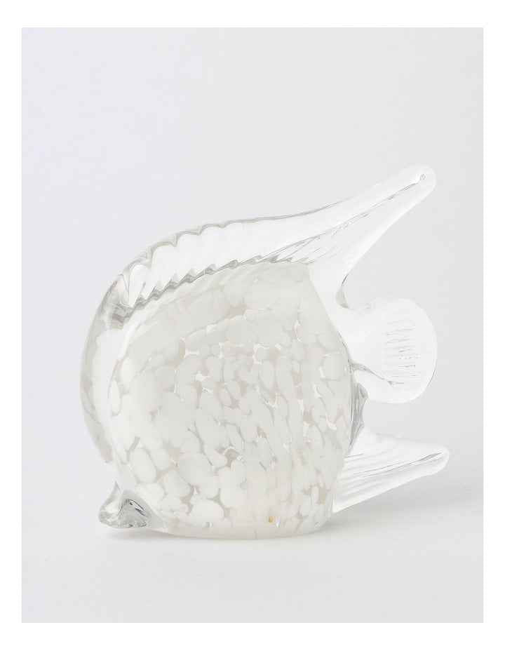 Pyremont Glass Fish Sculpture 14cm in White