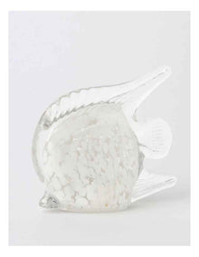 Pyremont Glass Fish Sculpture 14cm in White