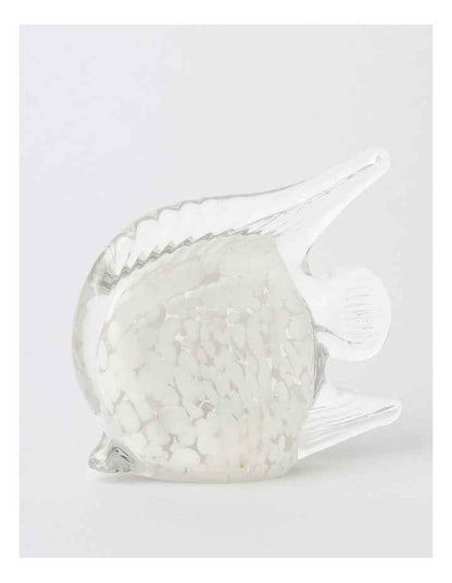 Pyremont Glass Fish Sculpture 14cm in White