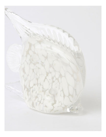 Pyremont Glass Fish Sculpture 14cm in White