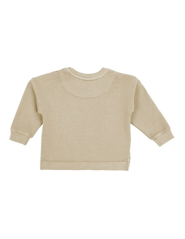 Raffael Crew Sweat Top (Sizes 0-5) in Tan