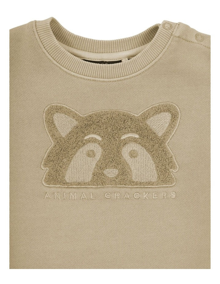 Raffael Crew Sweat Top (Sizes 0-5) in Tan