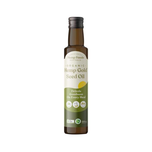 HEMP FOODS ORGANIC HEMP GOLD SEED OIL 250ML