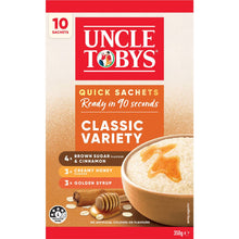 Uncle Tobys Oats Quick Sachets Classic Variety Porridge 350g