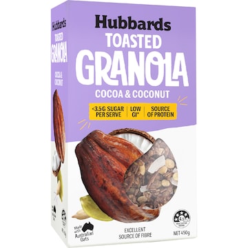 Hubbards Cocoa & Coconut Toasted Granola 450g