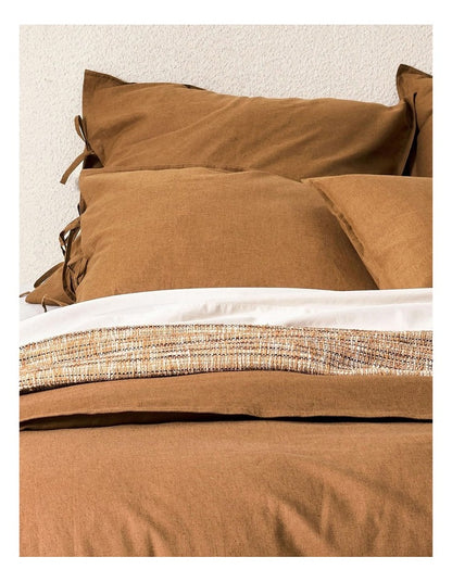 Maison Vintage Linen Bed Cover in Cinnamon