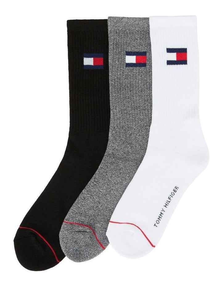 Flag Sports Crew Socks 3 Pack in Grey