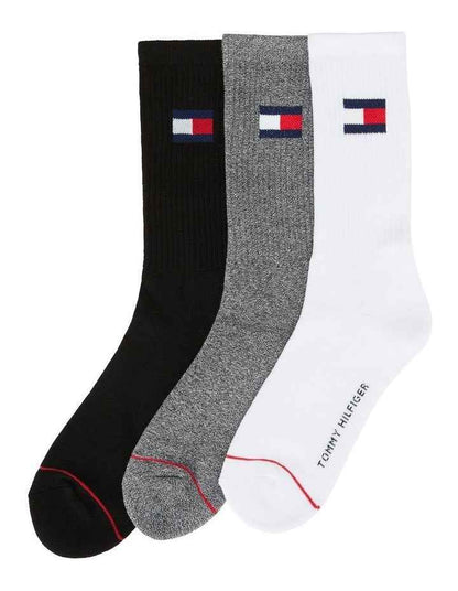 Flag Sports Crew Socks 3 Pack in Grey