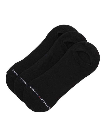 Logo Sneaker Liner Socks 3 Pack in Black
