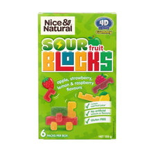 NICE & NATURAL SOUR FRUIT BLOCKS 6 PACK 120G