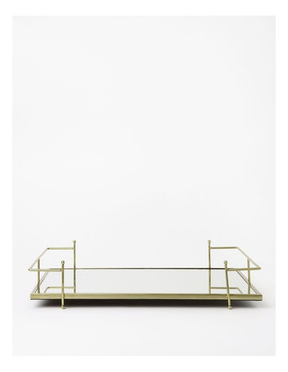 Roman Mirrored Tray in Gold 50x33cm