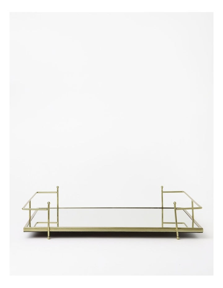 Roman Mirrored Tray in Gold 50x33cm