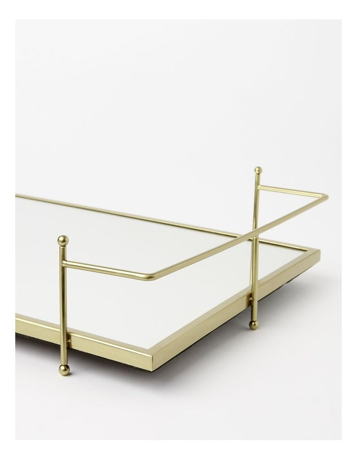 Roman Mirrored Tray in Gold 50x33cm