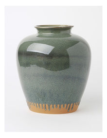 Nirimba Glazed Ceramic Vase 30cm in Green