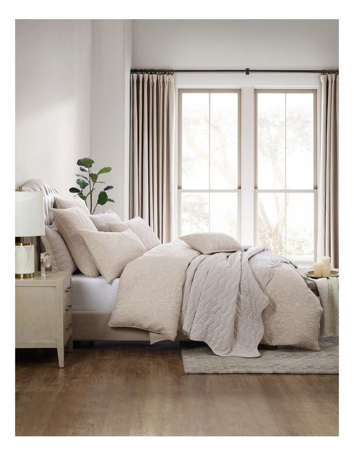 Fleur Quilt Cover Set in Sand