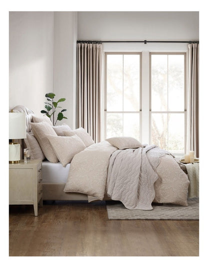 Fleur Quilt Cover Set in Sand