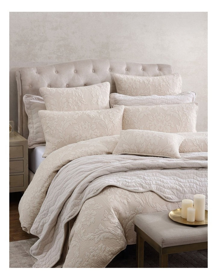 Fleur Quilt Cover Set in Sand