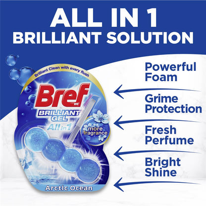 Bref Brilliant Gel Arctic Ocean Toilet Cleaner Block 42g