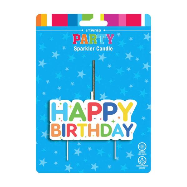 ARTWRAP HAPPY BIRTHDAY SPARKLER CANDLE