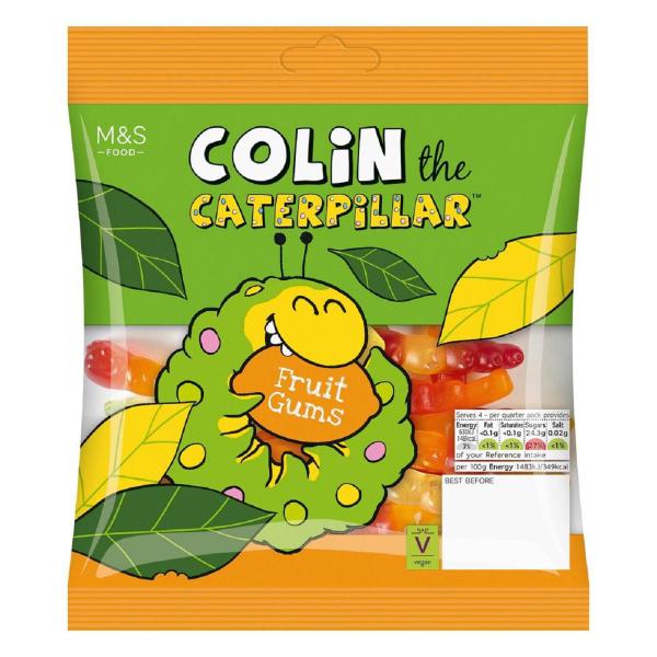 M&S COLIN THE CATERPILLAR FRUIT GUMS 170GM