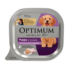OPTIMUM PUPPY WET DOG FOOD WITH CHICKEN- RICE & VEGETABLES TRAY 100G