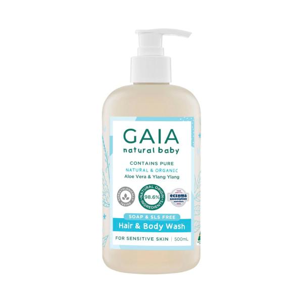 GAIA NATURAL BABY HAIR AND BODY WASH 500ML