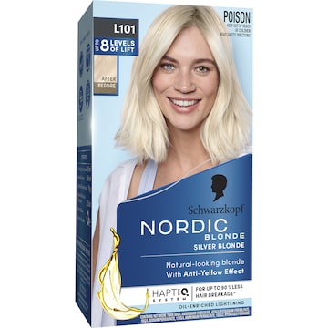Schwarzkopf Nordic Blonde L101 Silver Blonde Permanent Hair Dye each