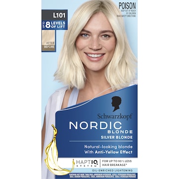 Schwarzkopf Nordic Blonde L101 Silver Blonde Permanent Hair Dye each
