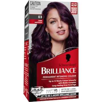 Schwarzkopf Brilliance 03 Dark Amethyst Permanent Hair Dye each