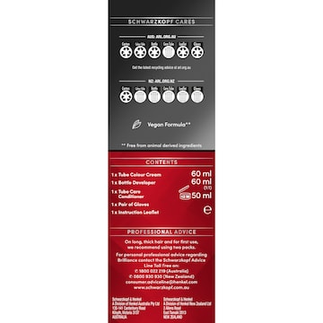 Schwarzkopf Brilliance L43 Smouldering Red Permanent Hair Dye each