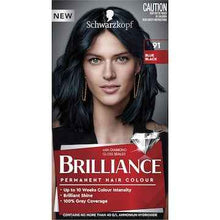 Schwarzkopf Brilliance 91 Blue Black Permanent Hair Dye each