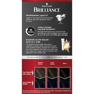 Schwarzkopf Brilliance 91 Blue Black Permanent Hair Dye each