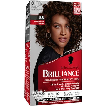 Schwarzkopf Brilliance 88 Dark Brown Allure Permanent Hair Dye each