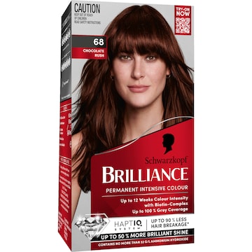 Schwarzkopf Brilliance 68 Chocolate Rush Permanent Hair Dye each