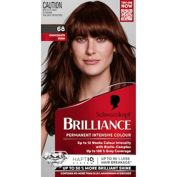 Schwarzkopf Brilliance 68 Chocolate Rush Permanent Hair Dye each