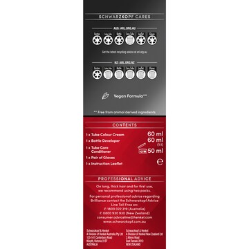 Schwarzkopf Brilliance 68 Chocolate Rush Permanent Hair Dye each