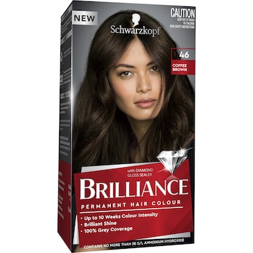 Schwarzkopf Brilliance 46 Coffee Brown Permanent Hair Dye each