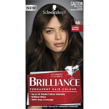 Schwarzkopf Brilliance 46 Coffee Brown Permanent Hair Dye each