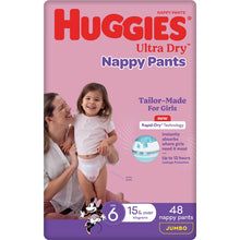 Huggies Ultra Dry Nappy Pants Girls Size 6 (15kg+) 48 pack