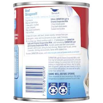 Nestle Carnation Light & Creamy Evaporated Milk 340mL