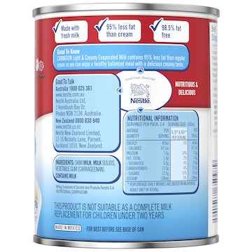 Nestle Carnation Light & Creamy Evaporated Milk 340mL