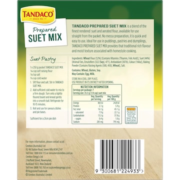 Tandaco Prepared Suet Mix 250g