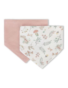 Harvest Bunny Jersey Bib 2 Pack in Pink