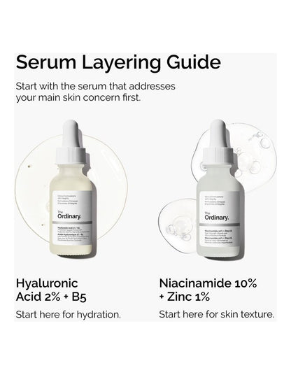 The Skin Support Set with Niacinamide + Hyaluronic Acid to Control Oil and Hydrate