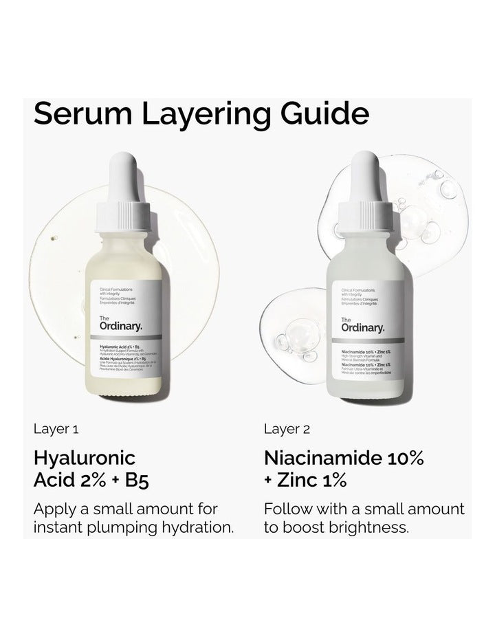 The Skin Support Set with Niacinamide + Hyaluronic Acid to Control Oil and Hydrate