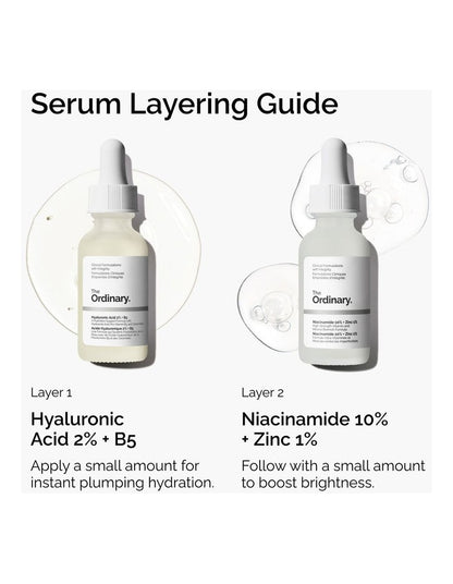 The Skin Support Set with Niacinamide + Hyaluronic Acid to Control Oil and Hydrate
