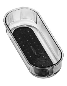 Clear Soft Grip Bin 20x8.4x4.8cm in Carbon